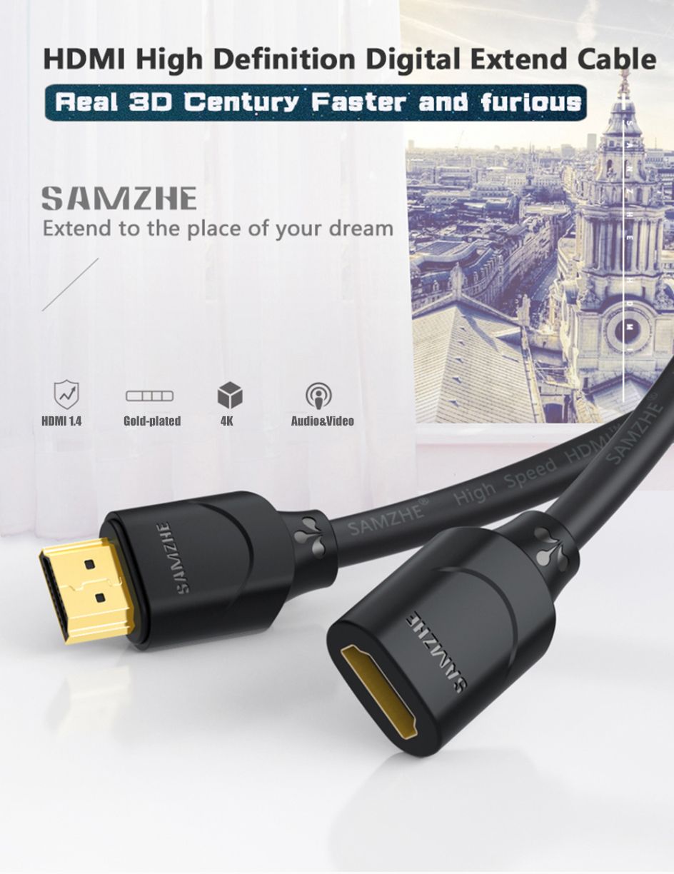 SAMZHE-HDMI14-Cable-Extender-Male-to-Female-1m-2m-3m-Extension-HDMI-Video-Cable-for-Computer-HDTV-La-1685527