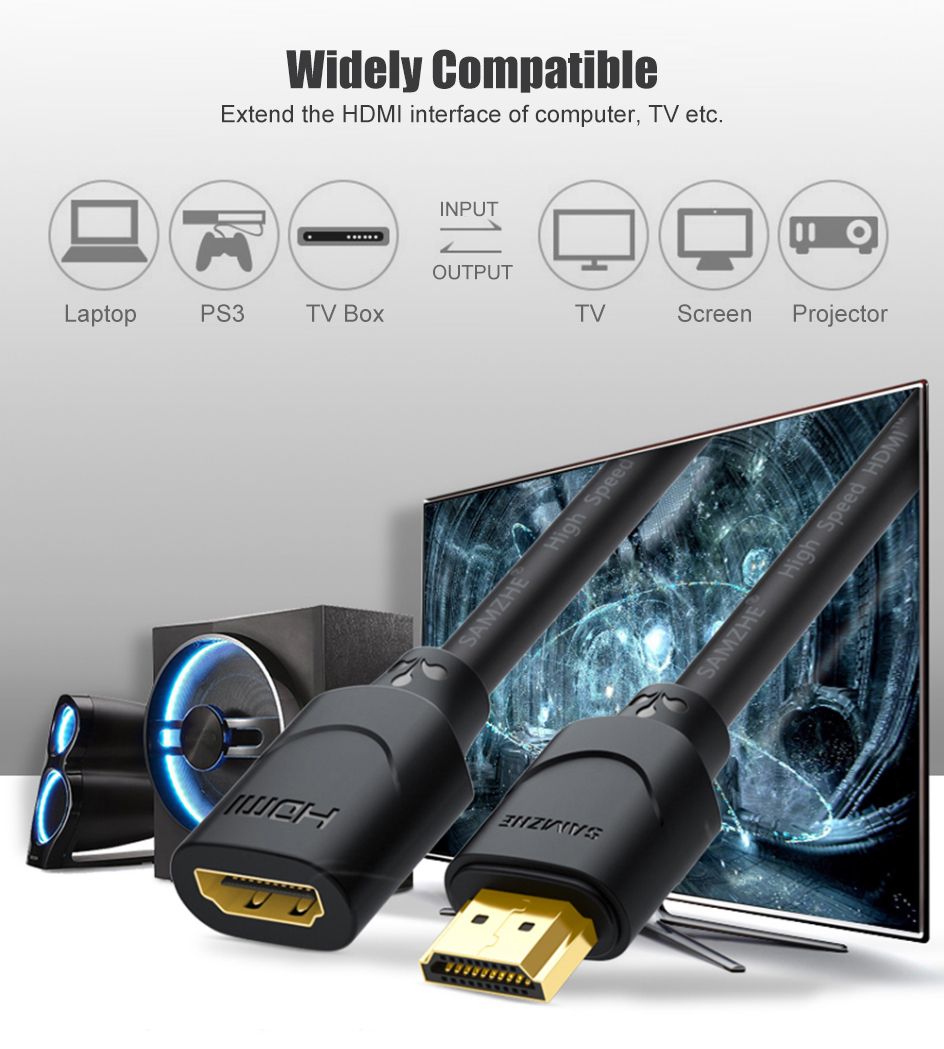 SAMZHE-HDMI14-Cable-Extender-Male-to-Female-1m-2m-3m-Extension-HDMI-Video-Cable-for-Computer-HDTV-La-1685527