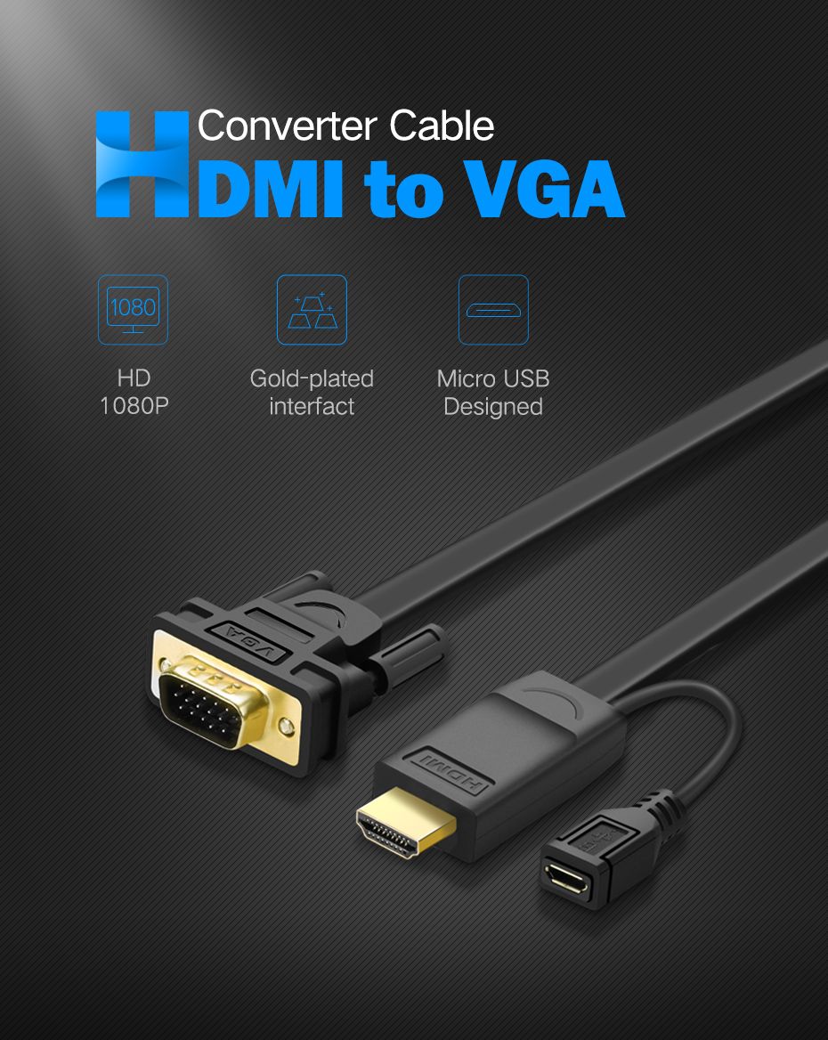 Ugreen-MM101-HDMI-to-VGA-Adapter-Cable-Video-Converter-HDMI-Cable-with-Micro-USB-Power-Cord-for-PC-L-1421499