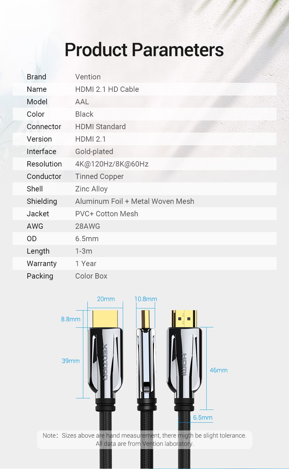 Vention-HDMI-21-4K-8K-120Hz-3D-High-Speed-48Gbps-Audio-Video-Data-Cable-Adapter-for-TV-PS4-Splitter--1643708