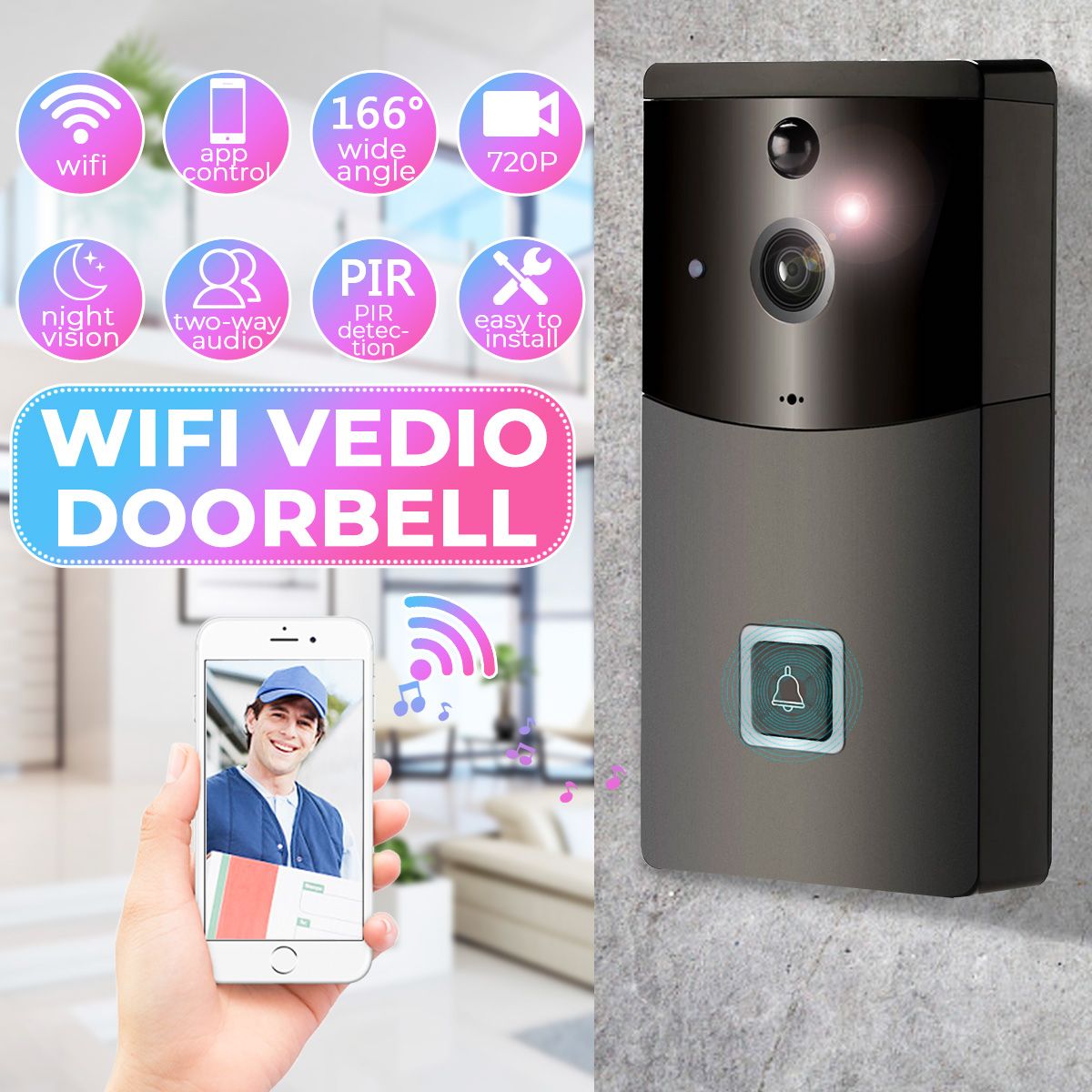 160deg-Wide-angle-Wireless-Smart-WiFi-Video-DoorBell-Camera-Intercom-Home-Security-1565096