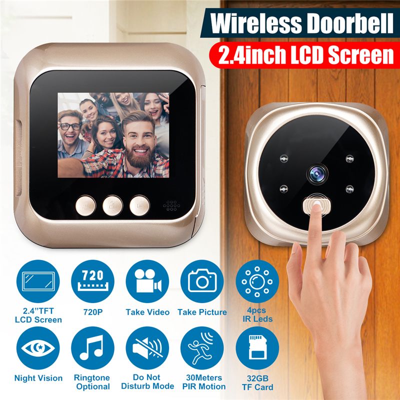 24in-Smart--Wireless-Video-Doorbell-IR-LCD-Visual-Camera-Record-Security-System-1597413