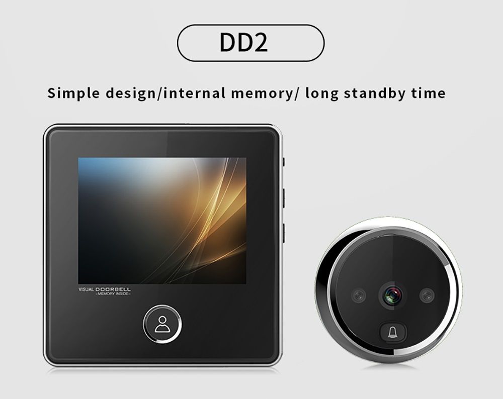 3-inch-LCD-1MP-720P-Peephole-IR-Camera-180-Days-Standby-Time-Video-Doorbell-with-Internal-Memory-1362616