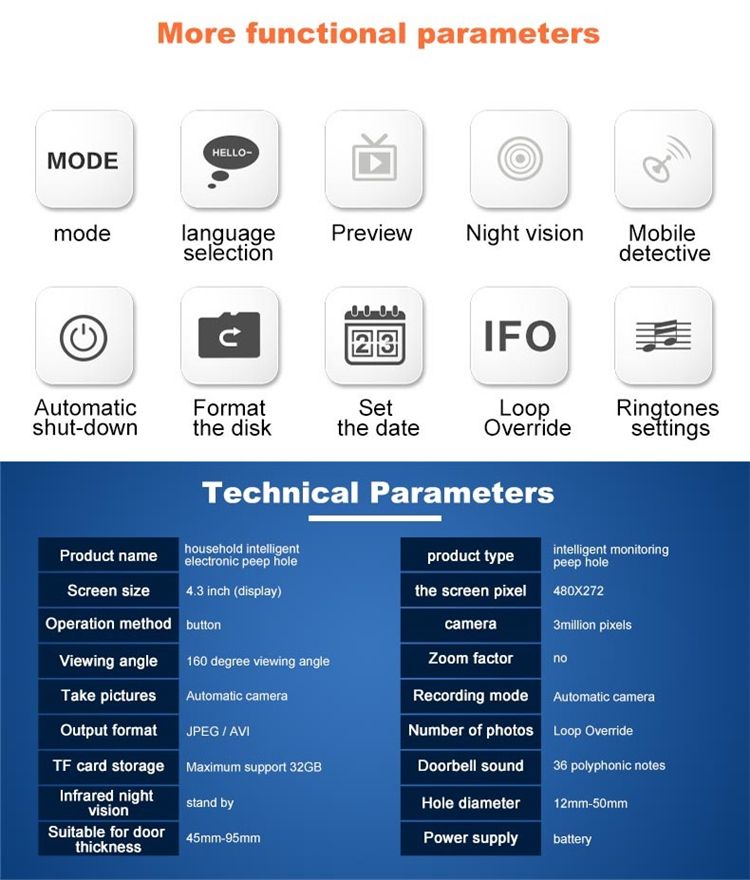 43-inch-TFT-LCD-Screen-Digital-Peephole-Door-Viewer-Camera-PIR-Motion-Detection-Doorbell-160-Degree-1249948