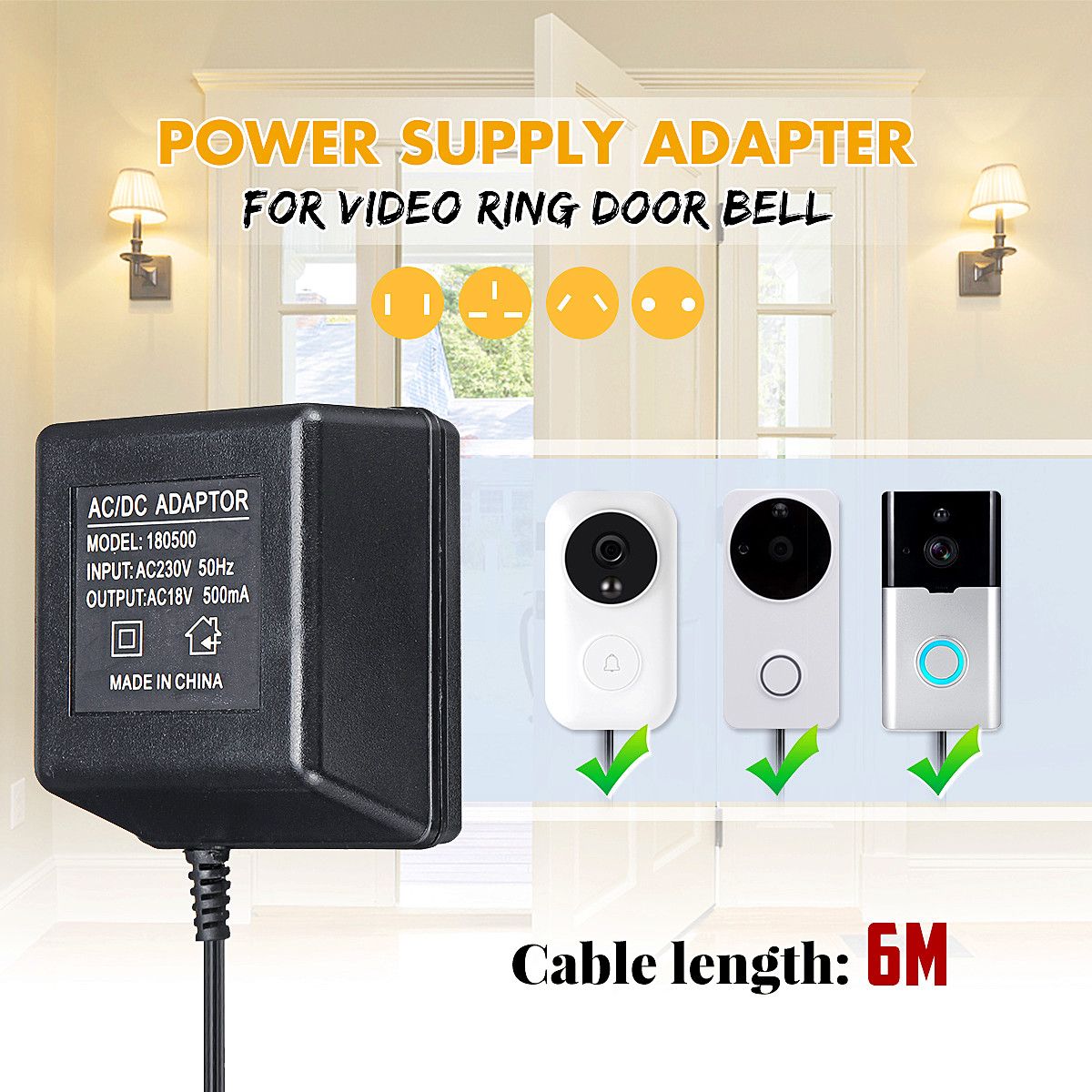 6M-EU-PlugAU-PlugUK-Plug-Video-Ring-Doorbell-Power-Supply-Adapter-Transformer-1433059