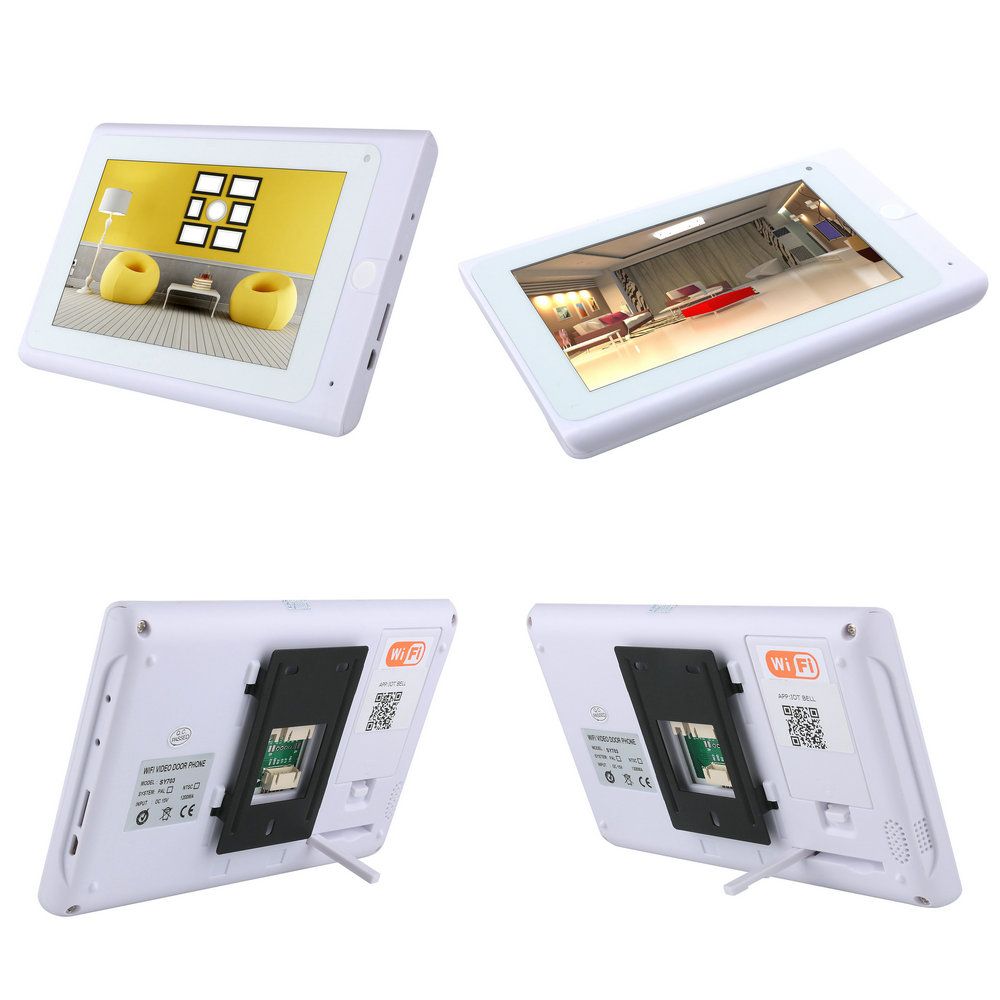 7quot-2-Monitors-Video-DoorPhone-Doorbell-Intercom-Wired-Wireless-Wifi-System-with--IR-CUT-HD-1000TV-1618060