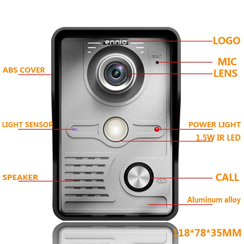 7quot-2-Monitors-Video-DoorPhone-Doorbell-Intercom-Wired-Wireless-Wifi-System-with--IR-CUT-HD-1000TV-1618060