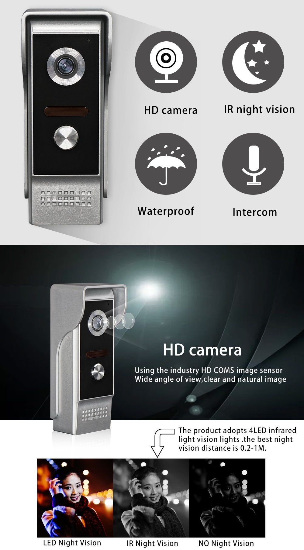 9-Inch-TFT-Monitor-700TVL-HD-Night-Vision-Video-Record-Phone-Taking-Handfree-Video-Doorbell-Intercom-1335490