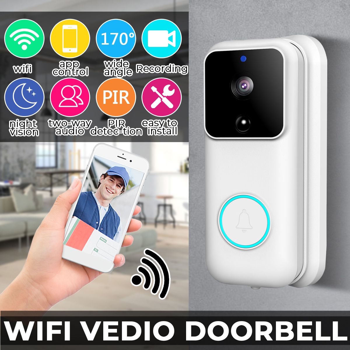 ANYTEK-B60-WiFi-Video-Doorbell-170deg-Wide-Angle-APP-Night-Vision-for-IOS-Android-1548174