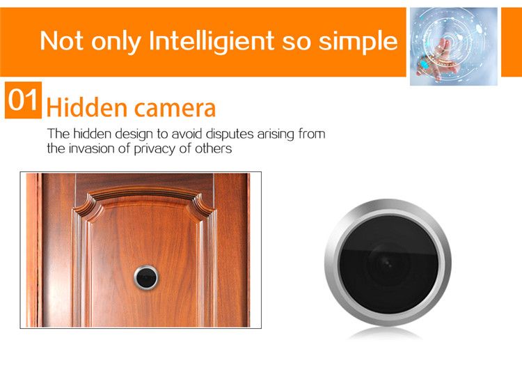 DANMINI-YB-43CH-Peephole-Viewer-Doorbell-145-Degree-Wide-Viewing-Video-Intercom-Built-in-4pcs-IR-LED-1170424