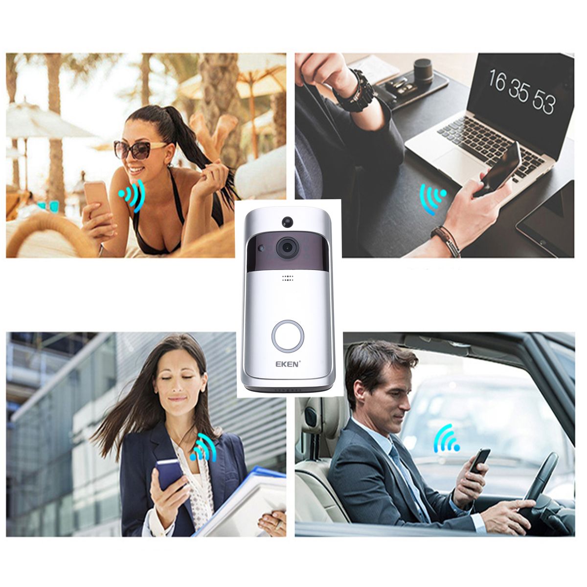 EKEN-A8-Smart-Wireless-WiFi-Video-Visible-Doorbell-Motion-Detection-Wide-Angle-166deg-8GB-Internal-S-1336962