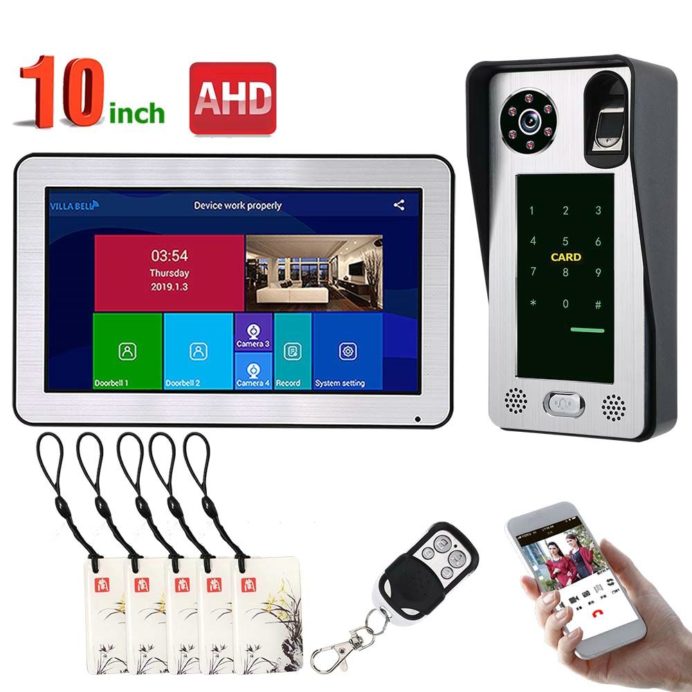 ENNIO-10-Inch-Wired-Wifi-Fingerprint-IC-Card-Video-Door-Phone-Doorbell-Intercom-System-with-AHD-720P-1615990