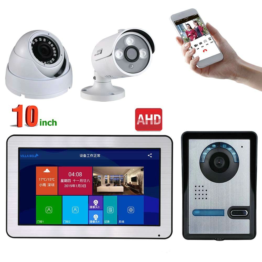 ENNIO-10-inch-Wired-Wifi-Video-Door-Phone-Doorbell-Intercom-Entry-System-and-2CH-AHD-Security-Camera-1645989