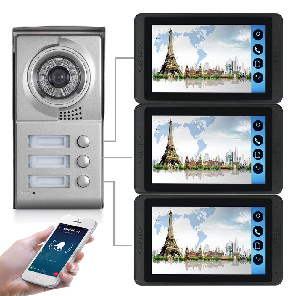 ENNIO-618MC13-Three-Family-7-inch-WiFi-Wired-Touch-Video-Doorbell-Video-Camera-Phone-Remote-Call-Unl-1615821