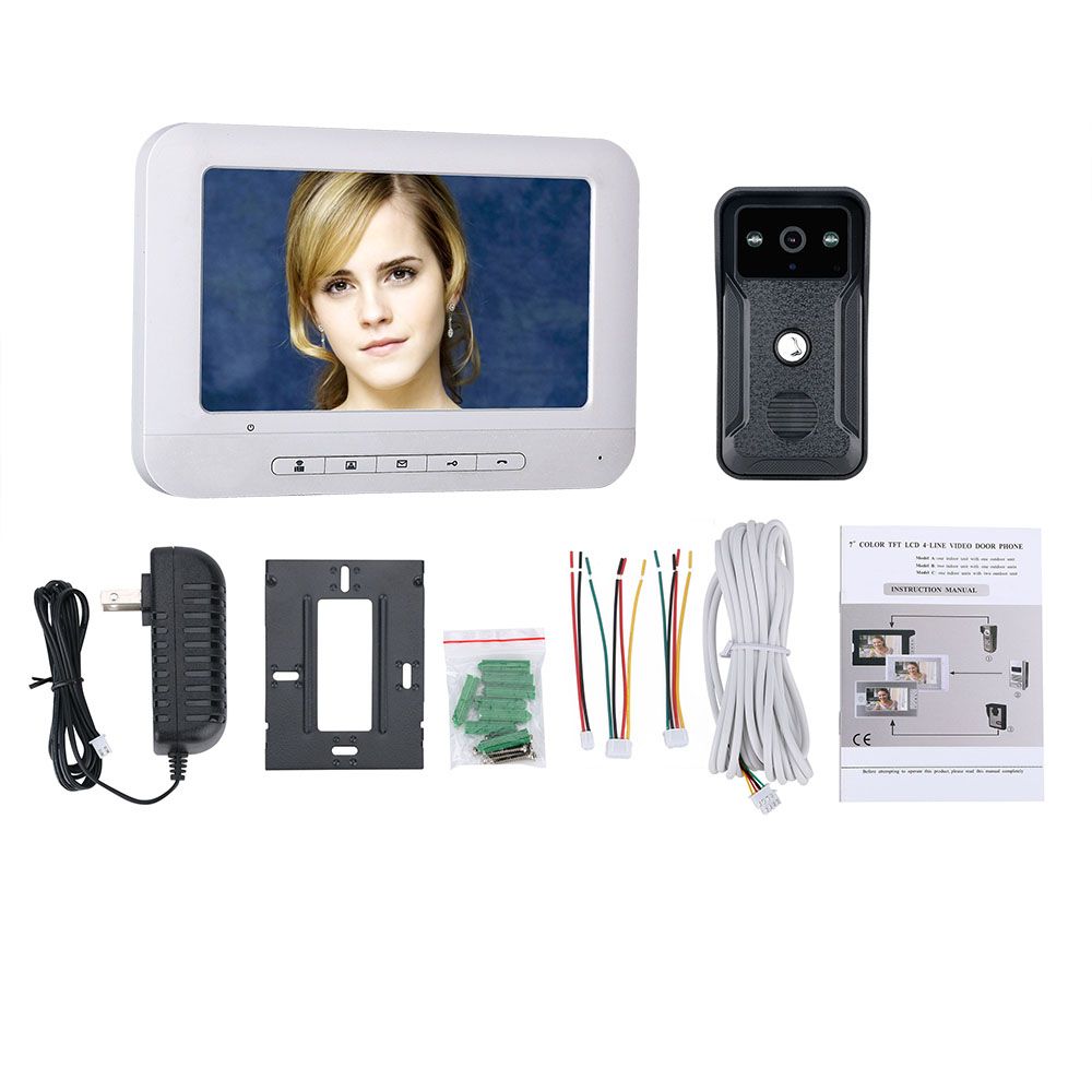 ENNIO-7-Inch-Video-Door-Phone-Doorbell-Intercom-Kit-1-Camera-1-Monitor-Night-Vision-with-700TVL-Came-1615996