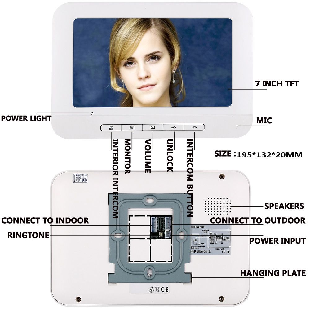 ENNIO-7-Inch-Video-Door-Phone-Doorbell-Intercom-Kits-2-Camera-1-Monitor-Night-Vision-with-700TVL-Cam-1615997