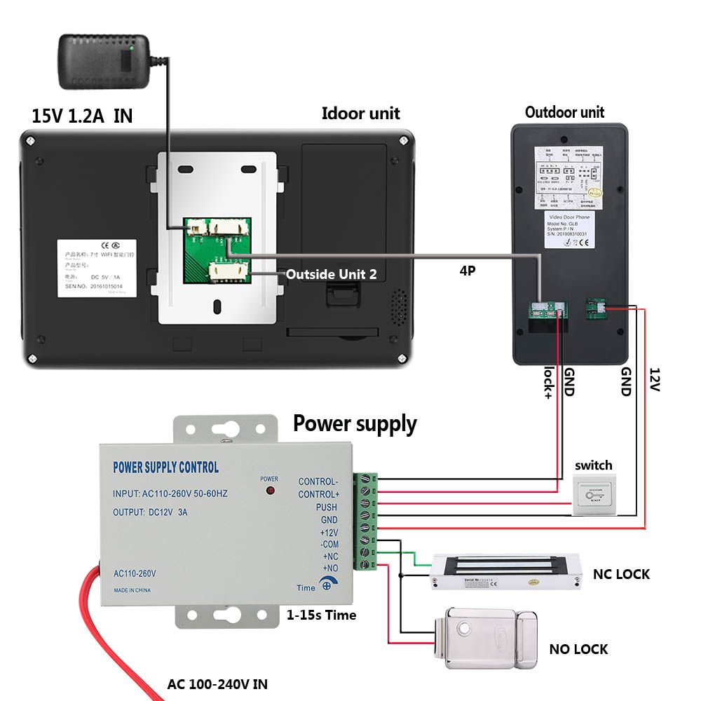 ENNIO-7-inch--2-Monitors--Wifi-Wireless-Fingerprint-IC-Card--Video-Door-Phone-Doorbell-Intercom-Syst-1642477