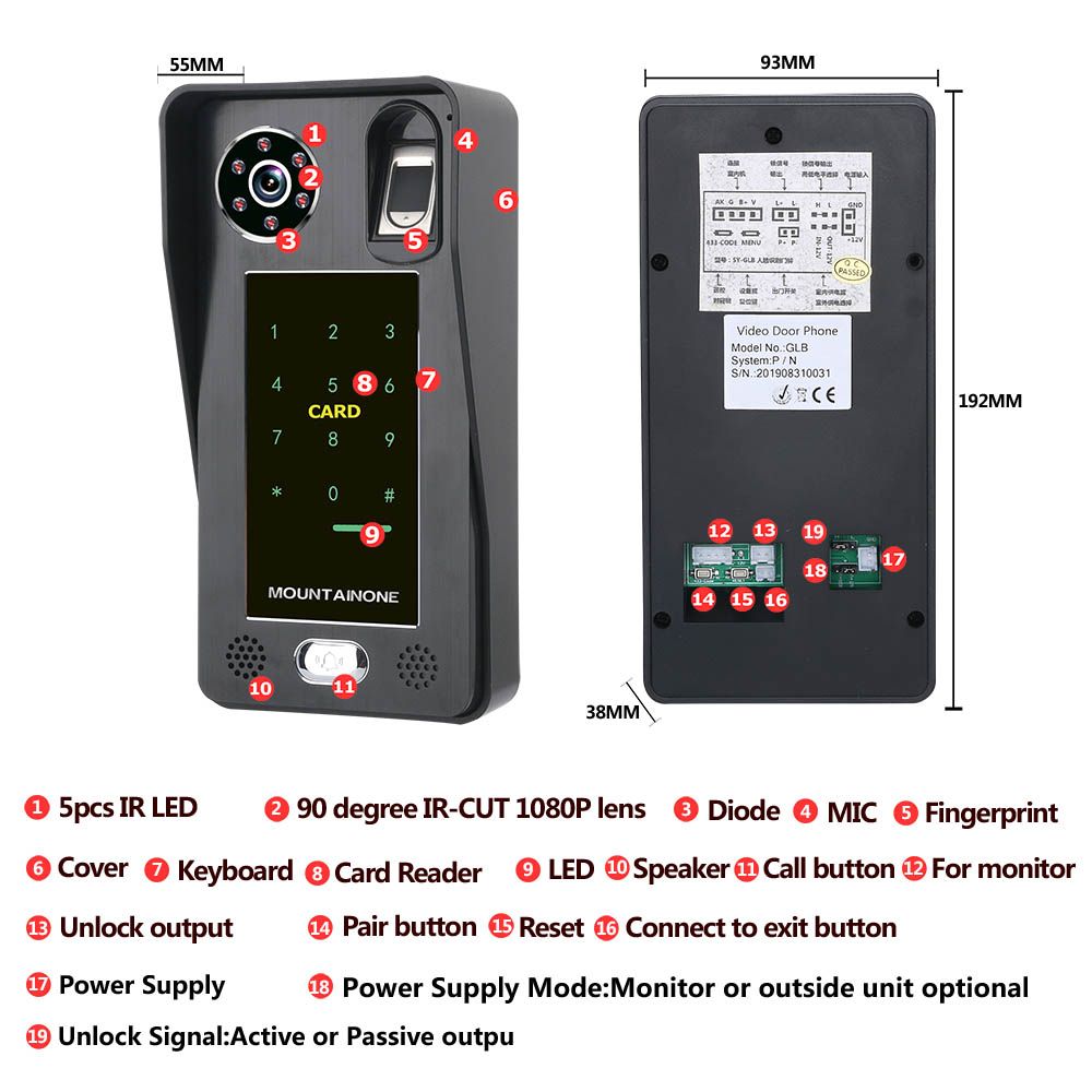 ENNIO-7-inch--3-Monitors--Wifi-Wireless-Fingerprint-IC-Card--Video-Door-Phone-Doorbell-Intercom-Syst-1642474