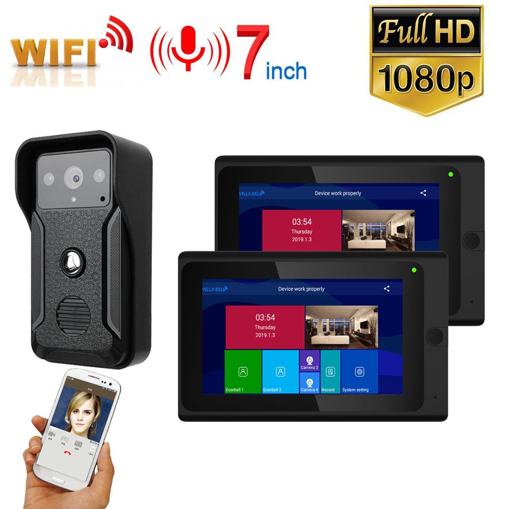 ENNIO-7-inch-2-Monitors--Wireless-WIFI-Video-Door-Phone-Doorbell-Intercom-Entry-System-with-Wired-HD-1616014
