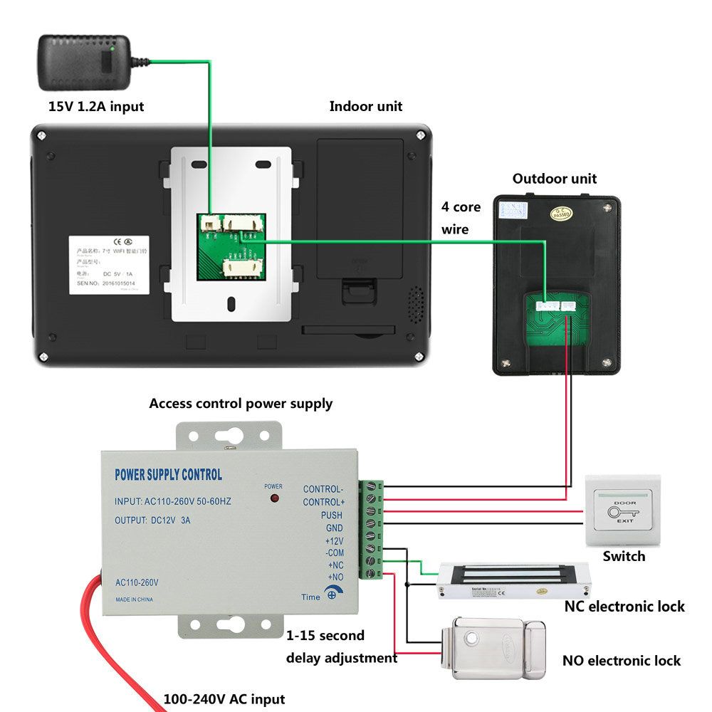 ENNIO-7-inch-2-Monitors--Wireless-WIFI-Video-Door-Phone-Doorbell-Intercom-Entry-System-with-Wired-HD-1616014