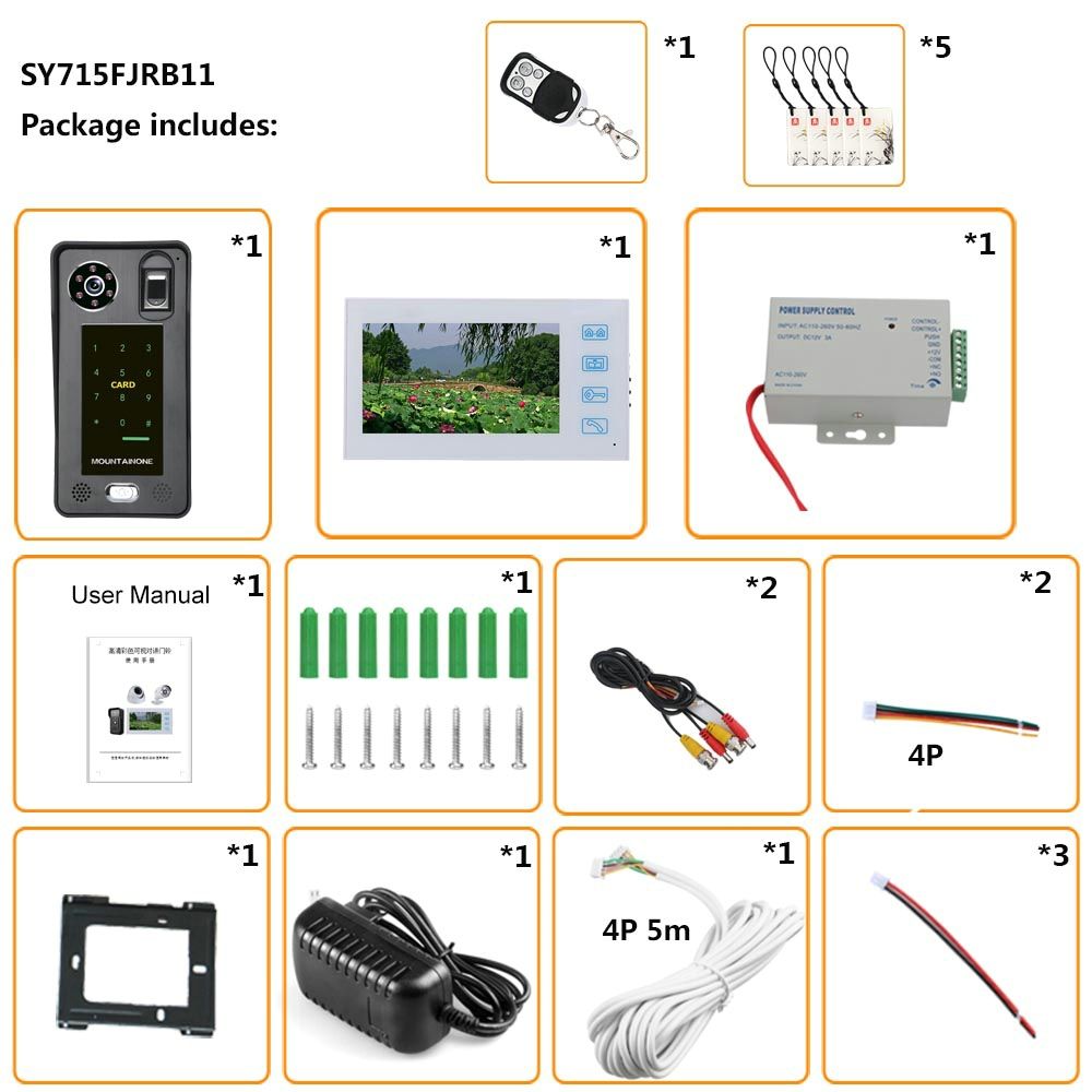 ENNIO-7-inch-Record-Wired-Video-Door-Phone-Doorbell-Intercom-System-with--Fingerprint-RFIC-Card-AHD--1624618