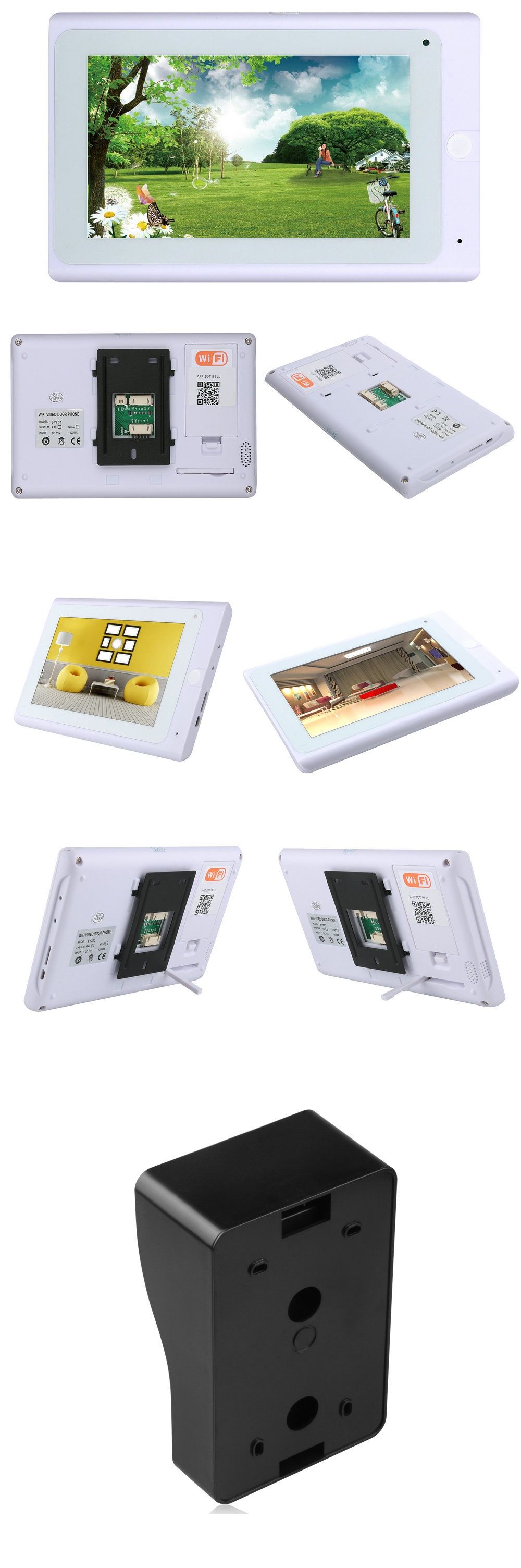 ENNIO-7inch-2-Monitors-Wireless-Wifi-RFID-Video-Doorbell-Intercom-Entry-System-with-Wired-IR-CUT-108-1624629