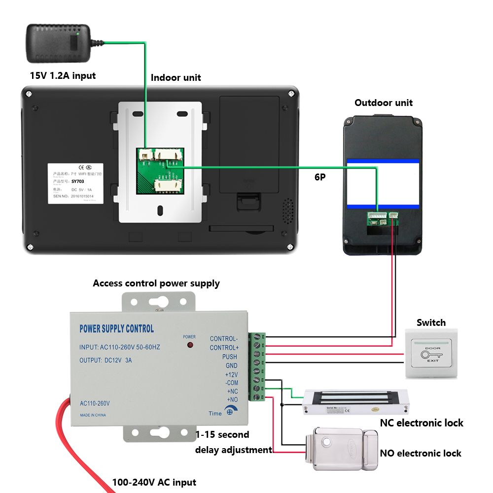 ENNIO-7inch-Wireless-Wifi-RFID-Video-Doorbell-Intercom-Entry-System-with-Wired-IR-CUT-1080P-Wired-Ca-1624633