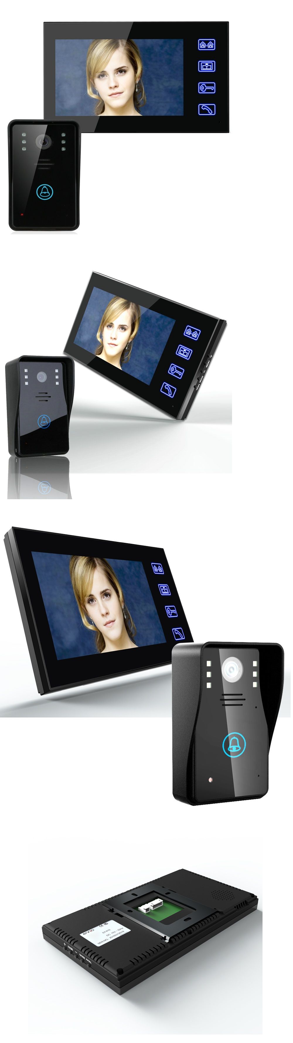 ENNIO-7quot-Video-Door-Phone-Intercom-Doorbell-Touch-Button-Remote-Unlock-Night-Vision-Security-CCTV-1615998