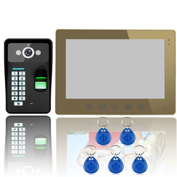 ENNIO-SY1001A-MJF11-Touch-Key-10quot-LCD-Fingerprint-Video-Door-Phone-Intercom-1000TVL-IR-Camera-1063687