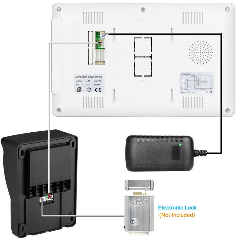 ENNIO-SY813MK13-7inch-TFT-LCD-Video-Door-Phone-Doorbell-Intercom-Kit-1-Camera-3-Monitors-Night-Visio-1050832