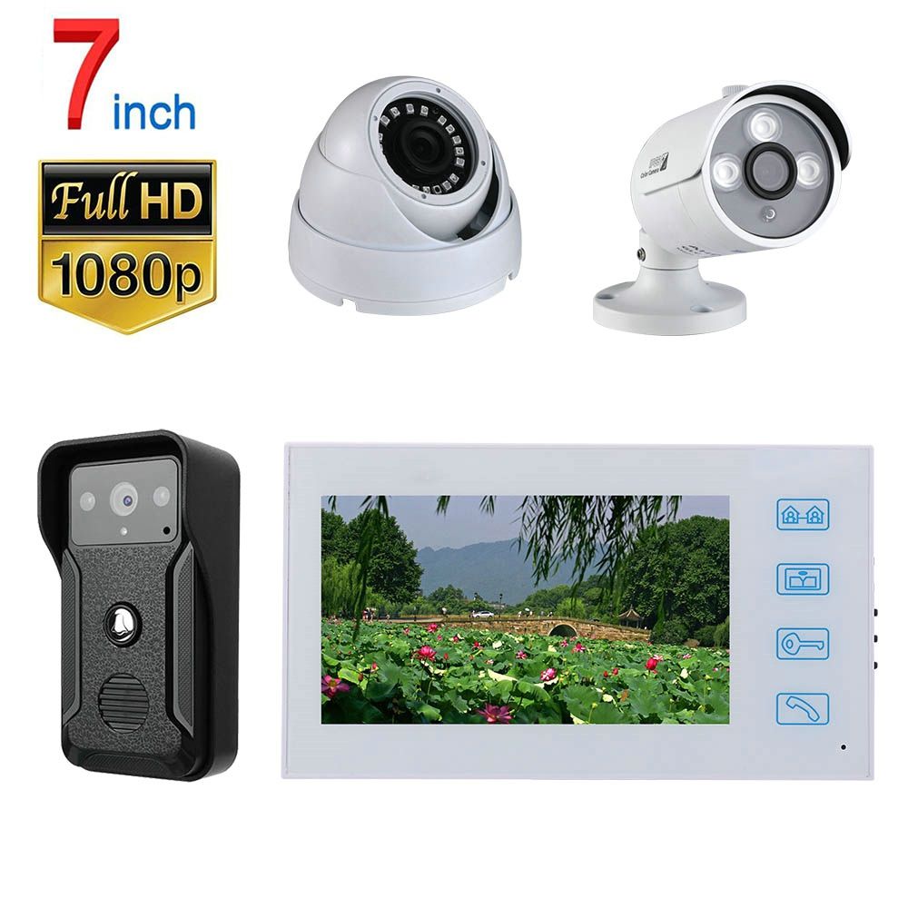 ENNIO-White-7-inch-Record-Wired-Video-Door-Phone-Doorbell-Intercom-System-Kit-with---AHD-1080P-Camer-1653218