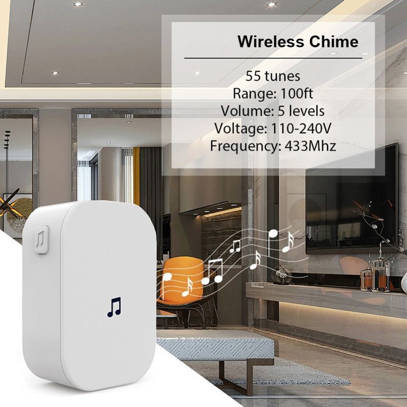 New-M2D-Home-Security-100DB-300M-Remote-Control-Wireless-Video-Doorbell-433MHz-Waterproof-EU-US-Plug-1612828