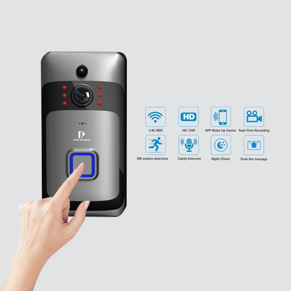 Pripaso-720P-1MP-WIFI-Video-Door-Phone-Door-Bell-Camera-Smart-Wireless-Security-Doorbell-PIR-Camera--1695683