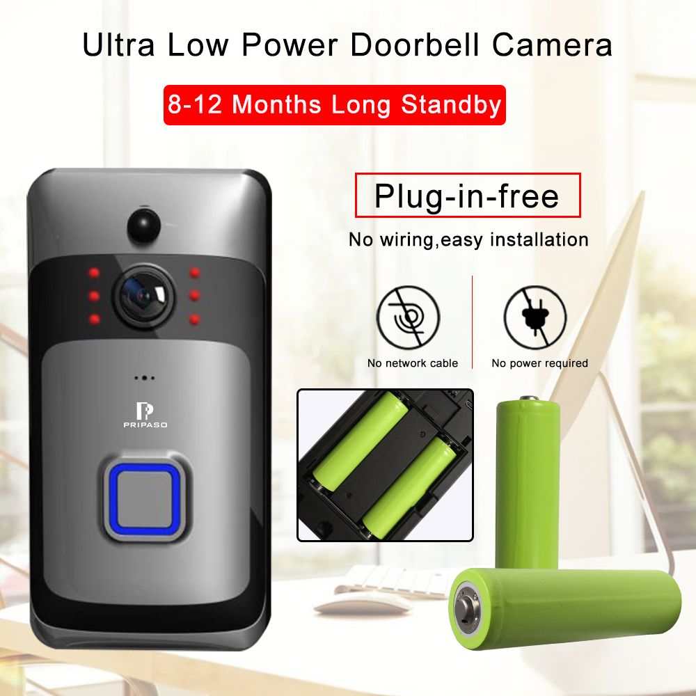 Pripaso-720P-1MP-WIFI-Video-Door-Phone-Door-Bell-Camera-Smart-Wireless-Security-Doorbell-PIR-Camera--1695683