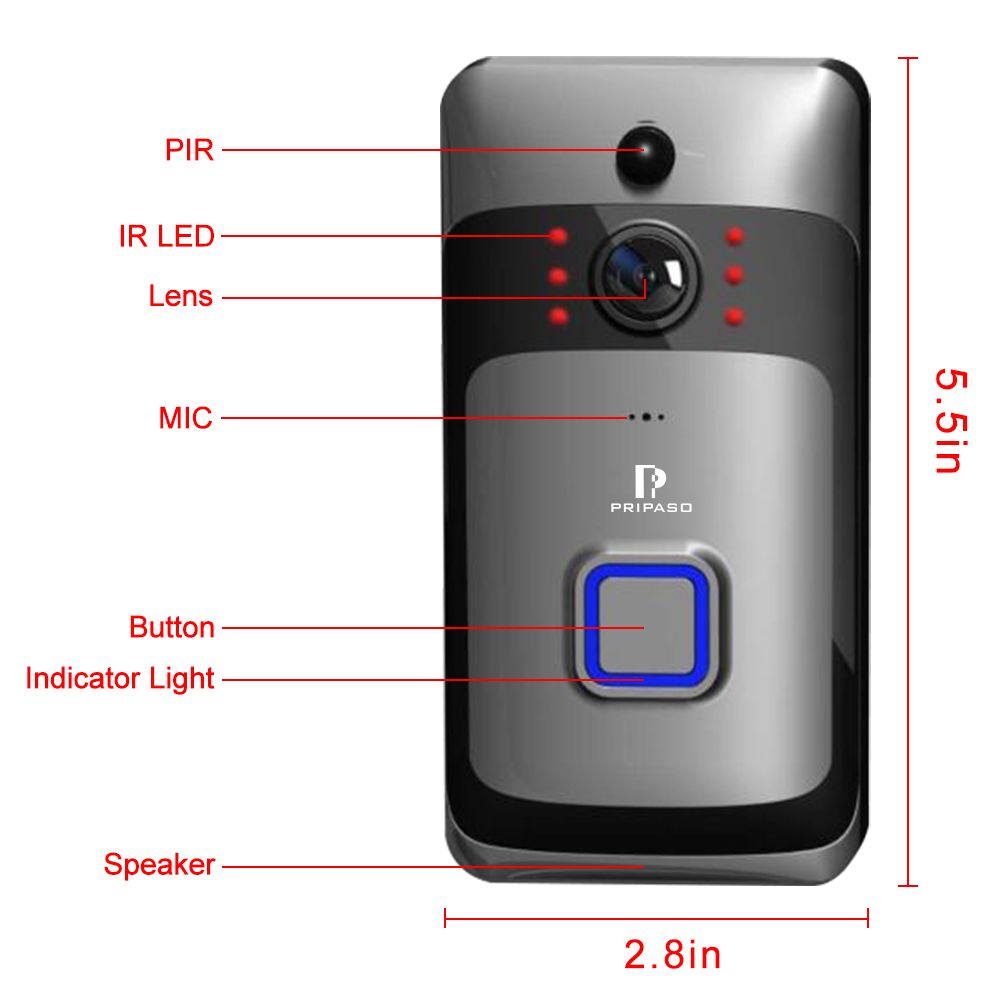 Pripaso-720P-1MP-WIFI-Video-Door-Phone-Door-Bell-Camera-Smart-Wireless-Security-Doorbell-PIR-Camera--1695683