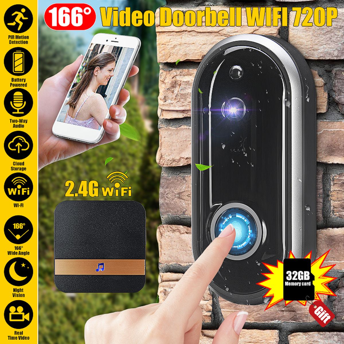 Video-Doorbell-Camera-Wireless-WiFi-Security-Phone-Ring-Door-Bell-Intercom-720P-1680633