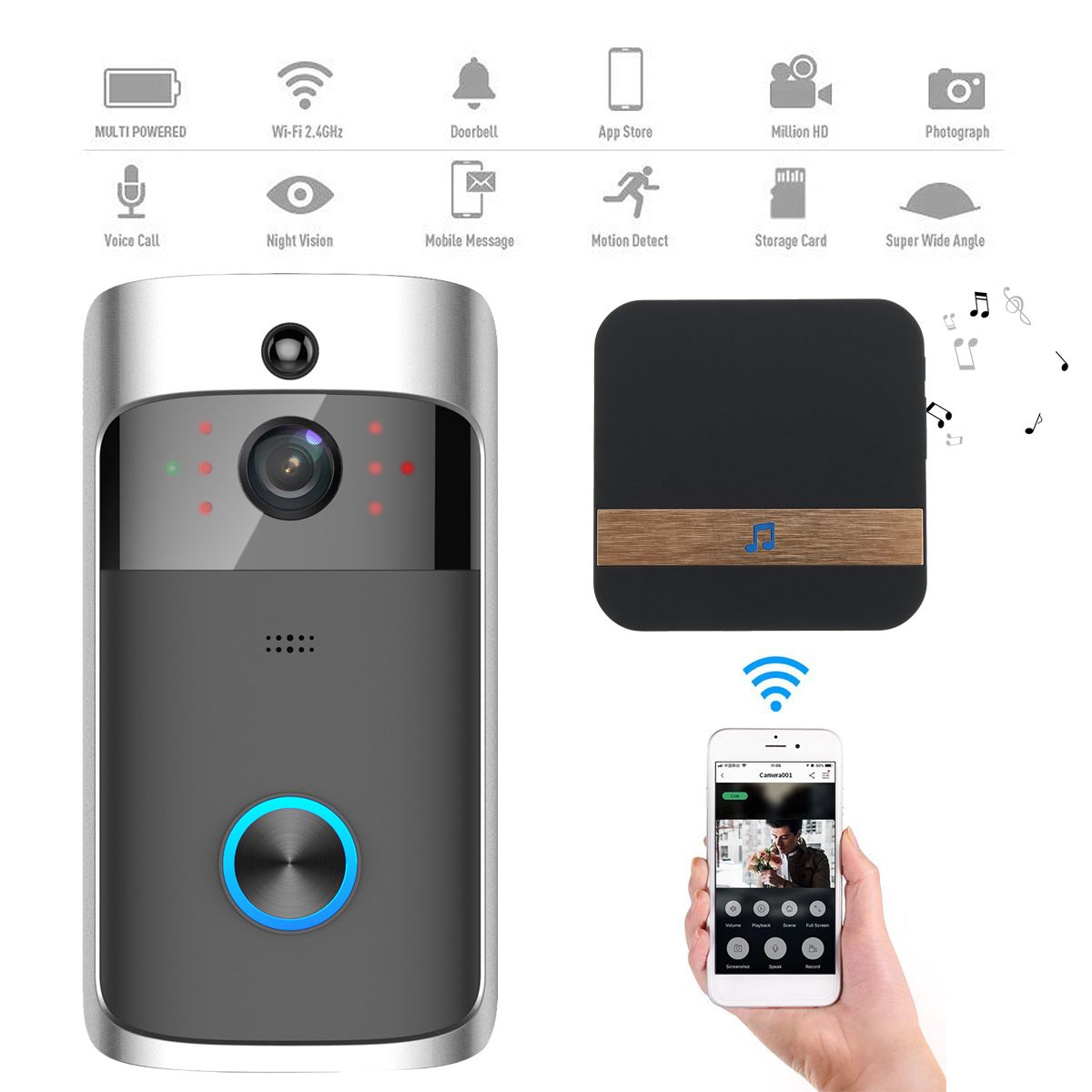 Wireless-Camera-Video-Doorbell-Home-Security-WiFi-Smartphone-Remote-Video-Rainproof-1319708