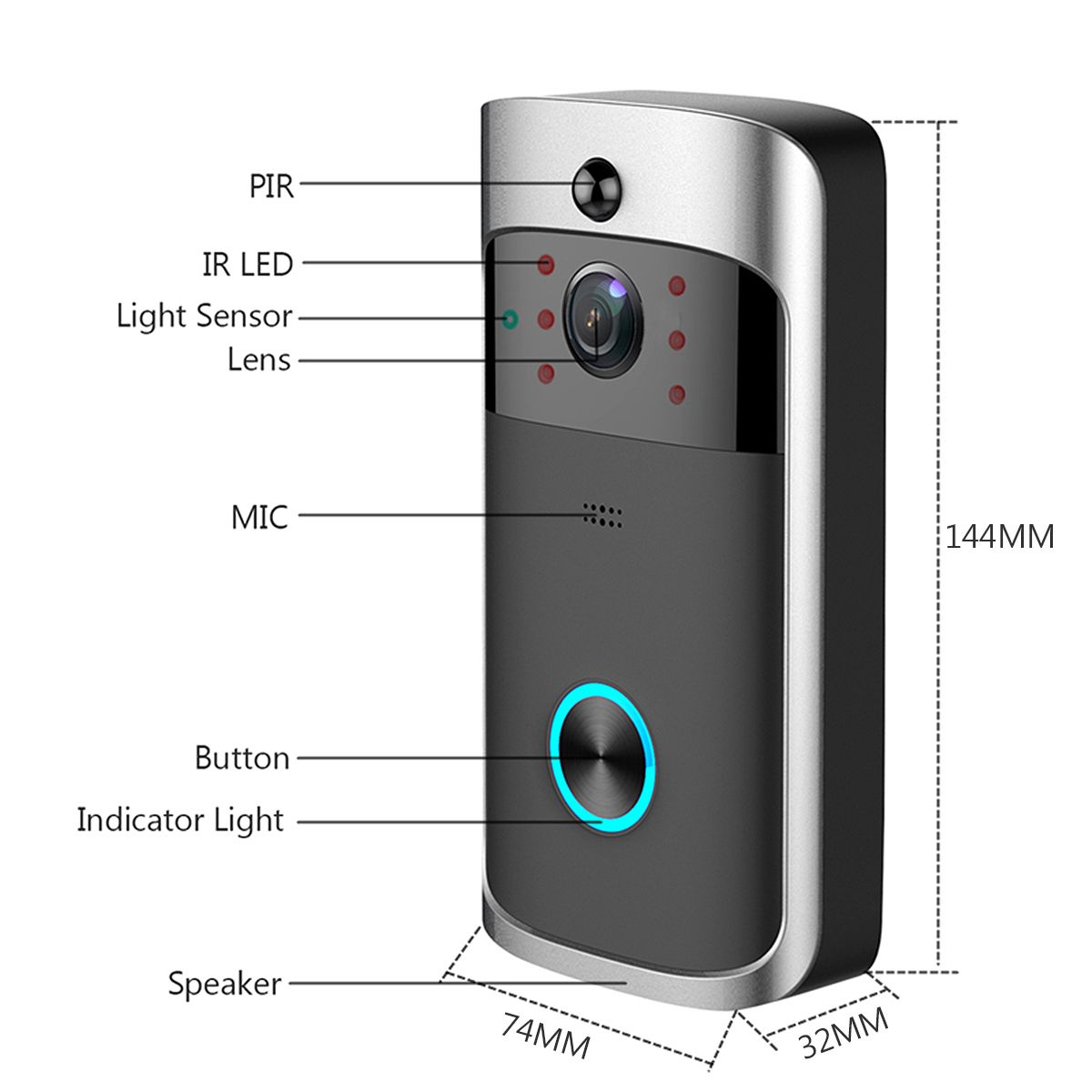 Wireless-Camera-Video-Doorbell-Home-Security-WiFi-Smartphone-Remote-Video-Rainproof-1319708