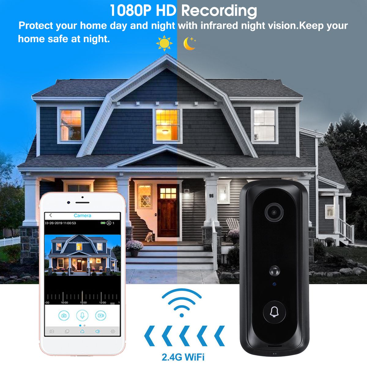 Wireless-Night-vision-1080P-WiFi-Video-DoorBell-Intercom-Home-Security-Visual-Camera-IP65-Waterproof-1621342