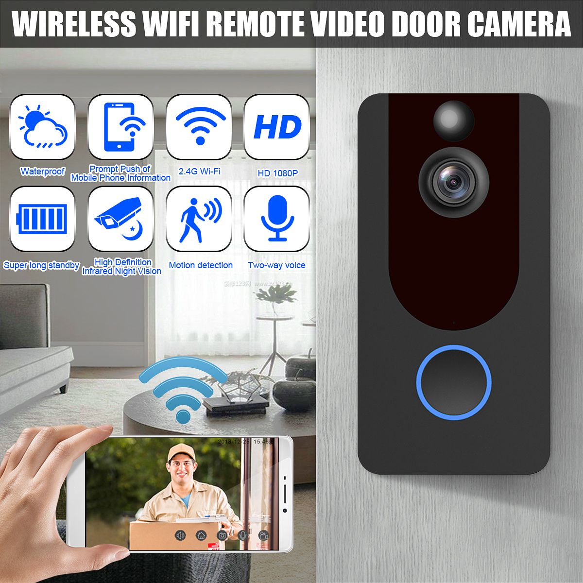 Wireless-Ring-Video-Doorbell-WiFi-Security-Phone-Bell-Intercom-720P-Intercom-1488955