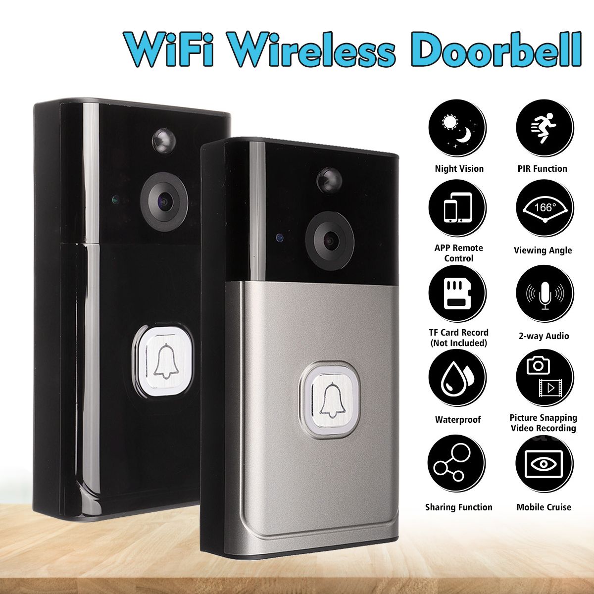 Wireless-WiFi-Video-Doorbell-Rainproof-Smartphone-Remote-Video-Camera-Security-Two-Way-Talk-166deg-1448088