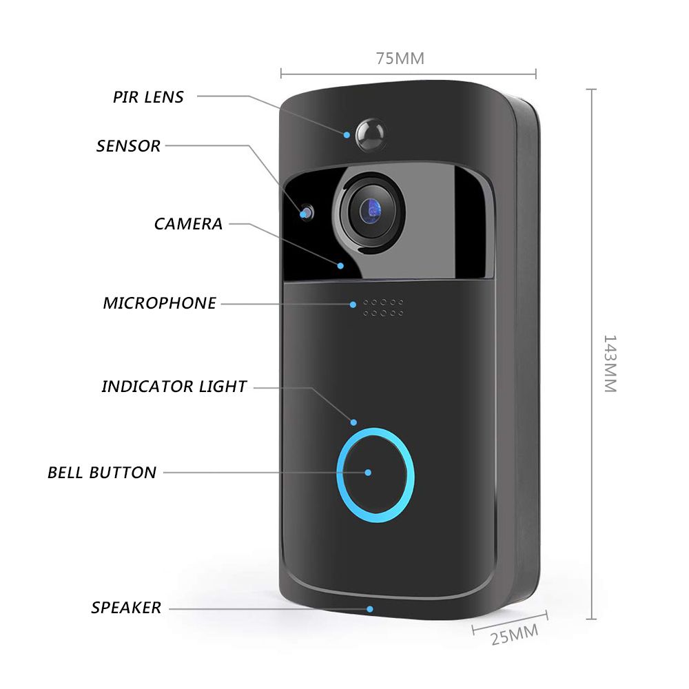 Wireless-WiFi-Video-Doorbell-Smartphone-Remote-Camera-2-way-Audio-Home-Security-Rainproof-1446357