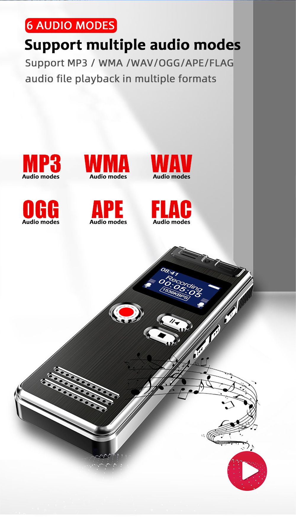 Shinco-Q6-32GB-64GB-Mini-Digital-Voice-Recorder-Rechargeable-Quick-Start-Voice-Activated--Recording--1733326