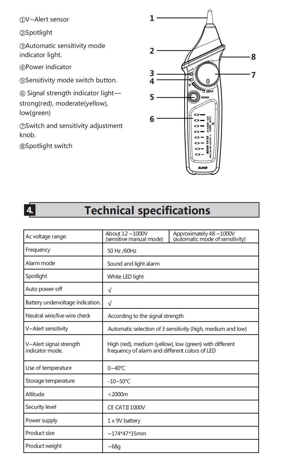 BSIDE-AVD06-Non-contact-Voltage-Tester-Pen-AC-12-1000V-AutoManual-Dual-Mode-NCV-Tester-Live-Wire-Che-1349672