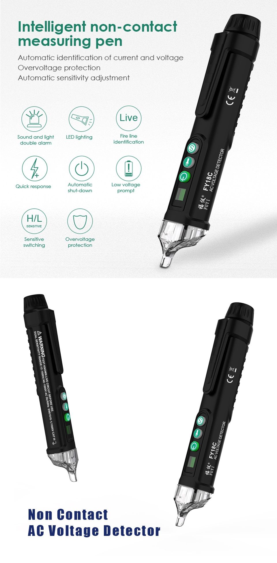 FUYI-FY18C-Intelligent-Non-Contact-AC-Voltage-Detector-Pen-Tester-Pen-Digital-12-1000V-AC-Voltage-Te-1584790