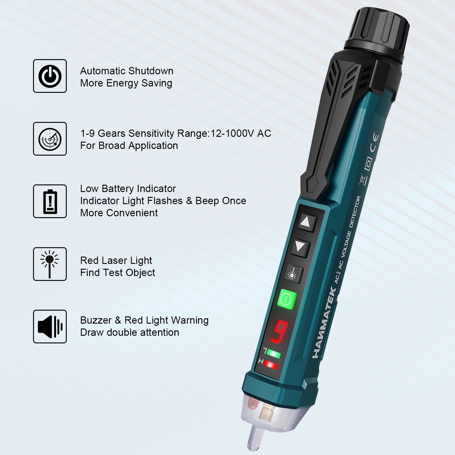 HANMATEK-AC1-12V1000V-Red-Laser-Non-Contact-Voltage-Tester-Pen-Live-Line-Null-Live-Detector-with-Lig-1729971