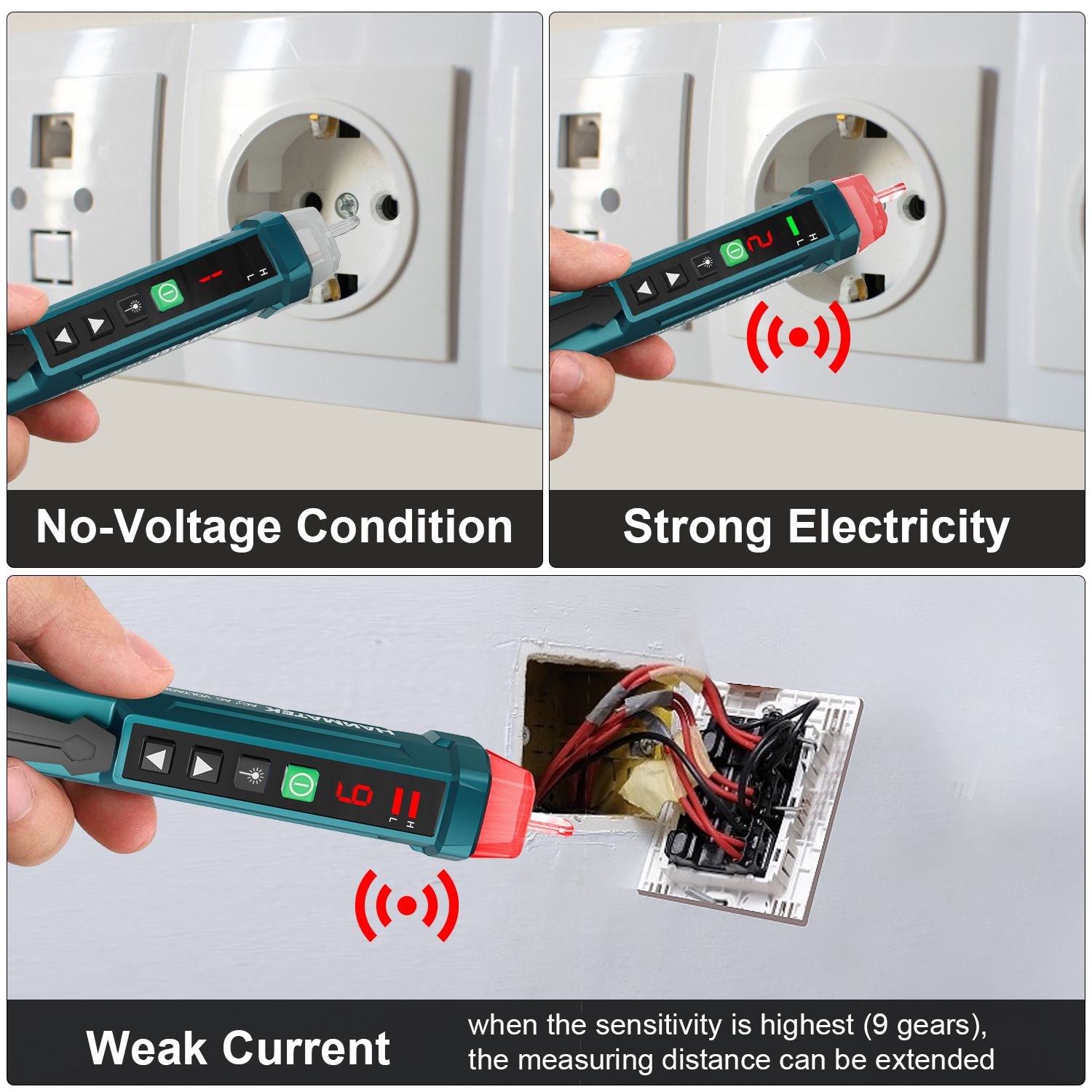 HANMATEK-AC1-12V1000V-Red-Laser-Non-Contact-Voltage-Tester-Pen-Live-Line-Null-Live-Detector-with-Lig-1729971