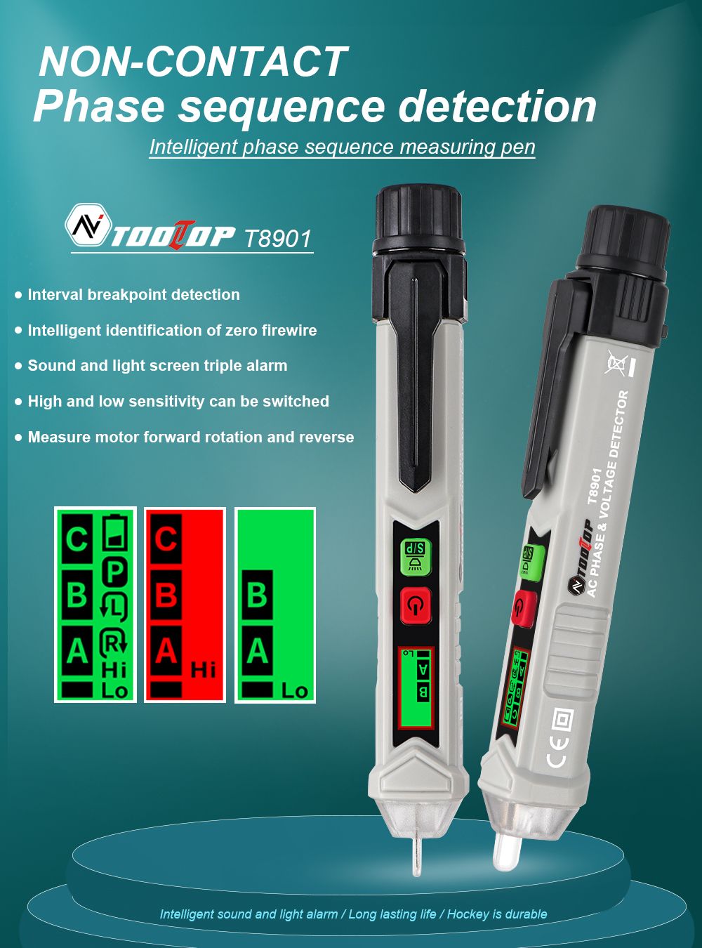 Tooltop-T8901-Non-Contact-PhaseVoltage-Test-Pen-Multifunctional-NCV-12-1000V-AC-Tester-with-Light--S-1690804