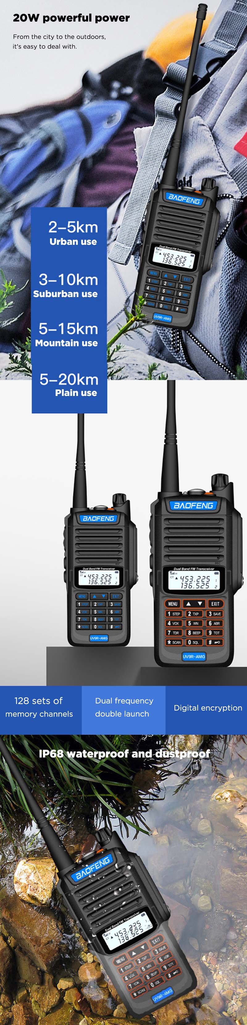 2-PCS-BAOFENG-UV9R-AMG-15W-IP68-Waterproof-UV-Dual-Band-Two-Way-Handheld-Radio-Walkie-Talkie-400-470-1744398