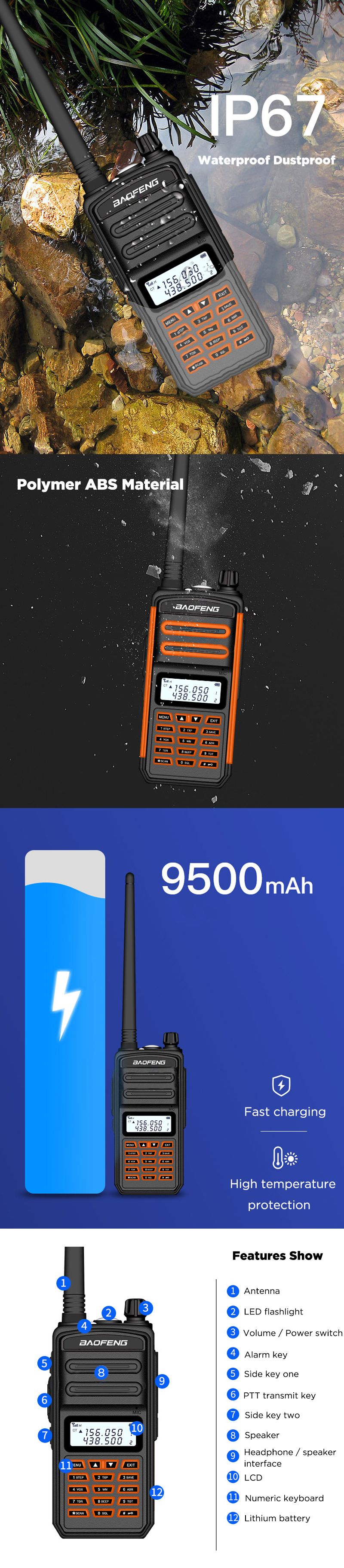 2PCS-BAOFENG-BF-S5plus-18W-Waterproof-UV-Dual-Band-Handheld-Radio-Walkie-Talkie-Flashlight-Hiking-In-1744587